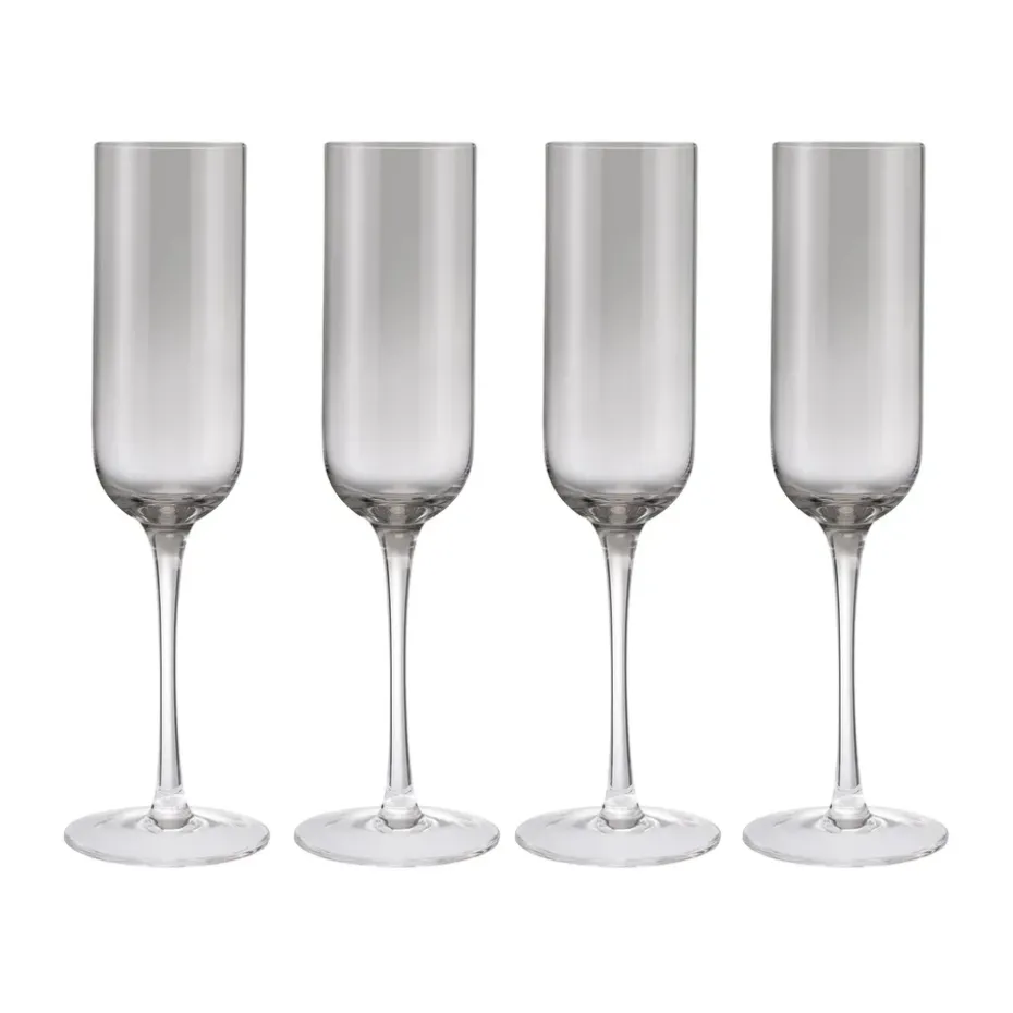 Verre à champagne Fuumi 22 cl lot de 4, Smoke - clair