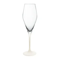 Verre à champagne Manufacture Rock 26 cl, lot de 4, Transparent-blanc