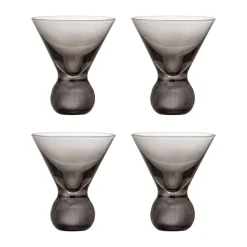 Verre à cocktail Corliss, lot de 4, Gris