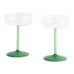 Verre coupe Tint 20 cl lot de 2, Clear-jade light green-jade dark green