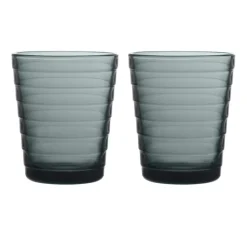 Verre à eau Aino Aalto 22 cl lot de 2, Gris foncé