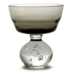 Verre à pied Eternal snow M Ø9,2 cm, Gris fumé