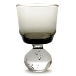 Verre à pied Eternal snow S Ø6,3 cm, Gris fumé