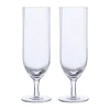Verres à champagne Ernst cannelés (2 pièces), Transparent