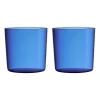 Verres à eau Design Letters Kids Eco lot de 2, Blue