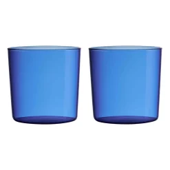 Verres à eau Design Letters Kids Eco lot de 2, Blue