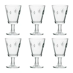 Verre à vin Fleur de Lys 24 cl, lot de 6, Transparent