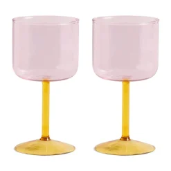 Verre à vin Tint 25 cl Lot de 2, Rose-jaune