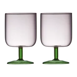 Verre à vin Torino 30 cl lot de 2, Pink-green