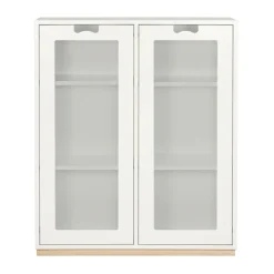Vitrine Snö E, White, support en bouleau, dj.42 cm